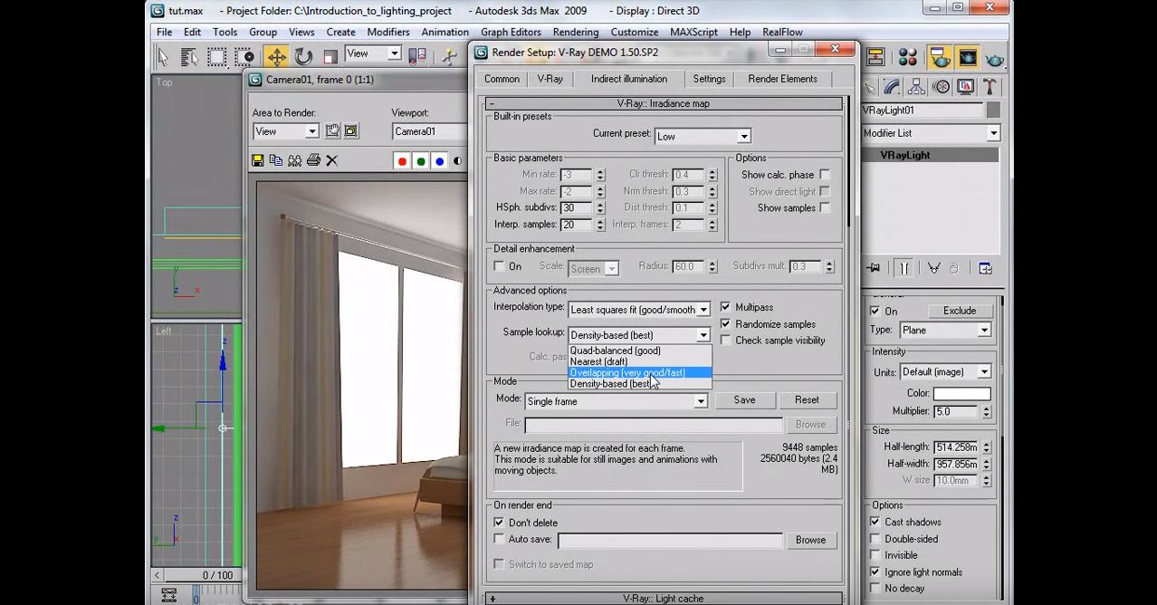 Interior Lighting Rendering Tutorial Vray 3ds Max 01