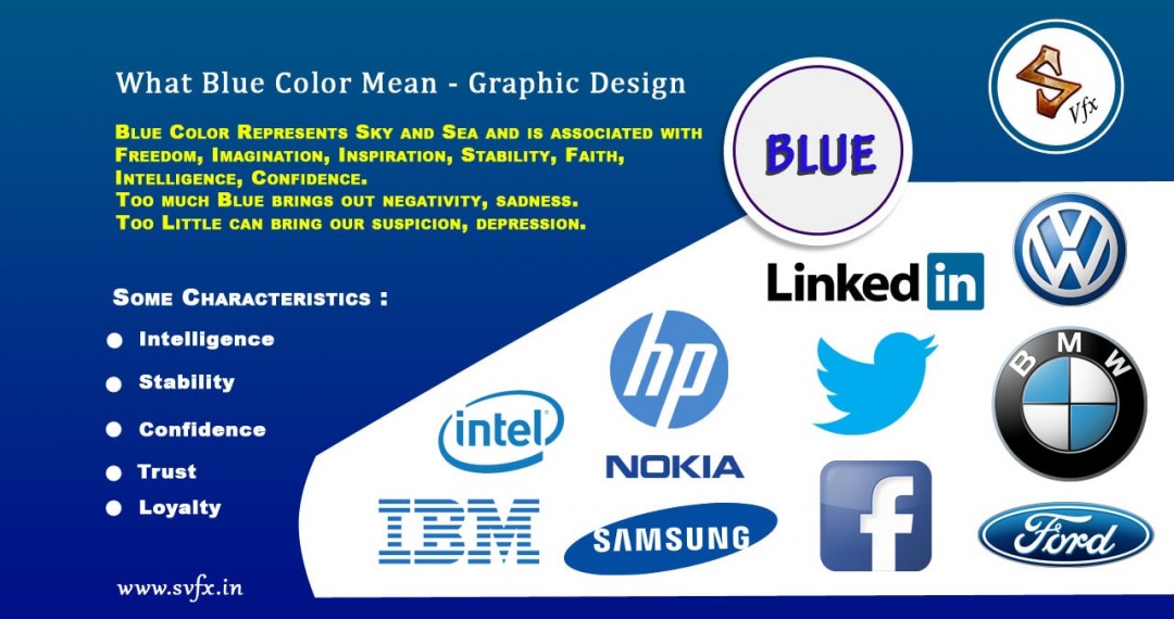 What Blue Color Mean Graphic Design Animation studios in pune SVFX
