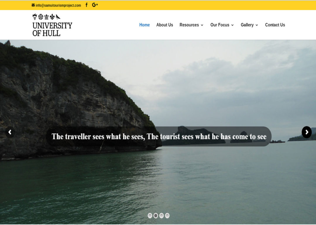 Web Design And Development Project Samui Tourism