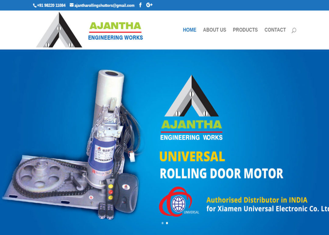 Web Design And Development Project Ajantha Rolling Shutters