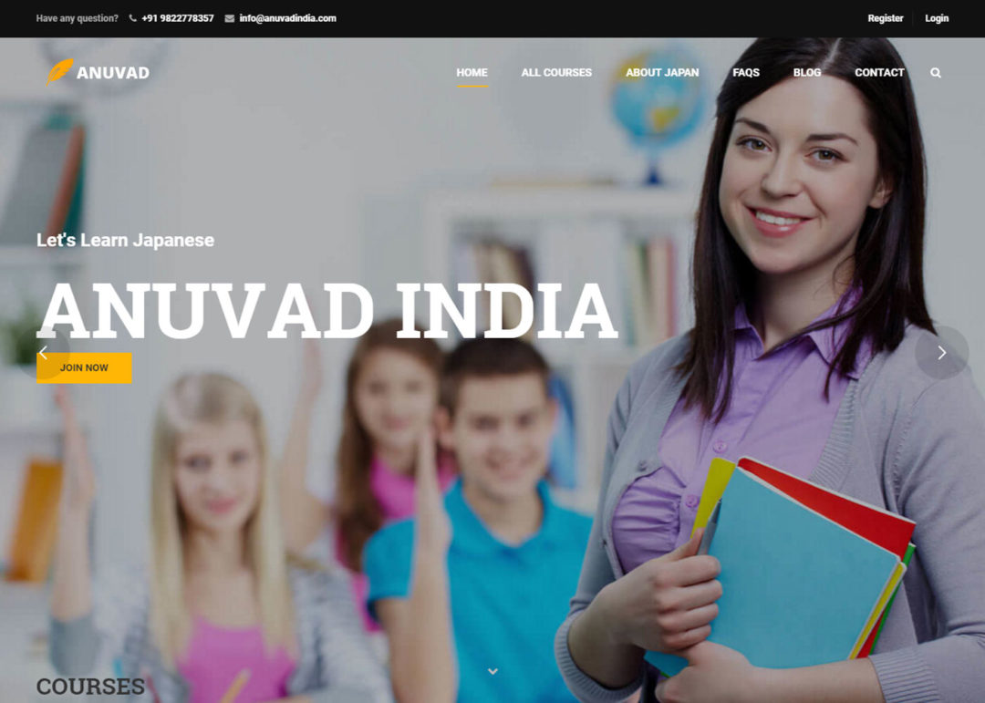 Web Design And Development Project Anuvad India