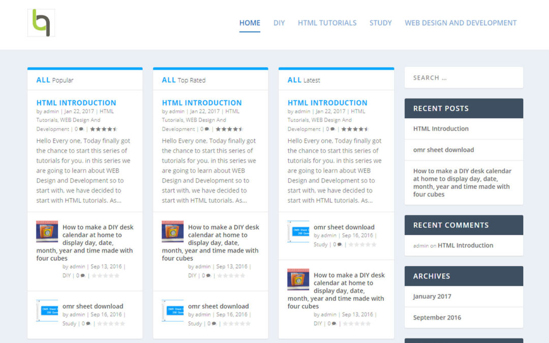 Web Design And Development Project Bloggyan