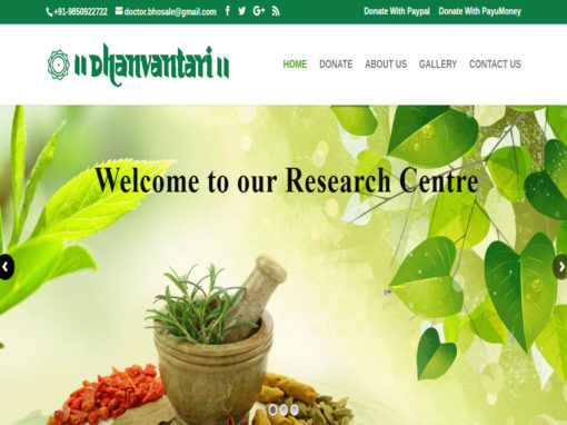 Web Design And Development Project Dhanvantari Hospital