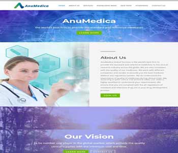 Web Design And Development project AnuMedica Global Services