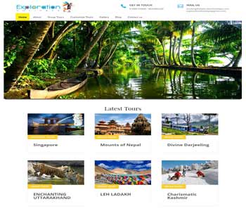 Web Design And Development project ExplorationHolidays